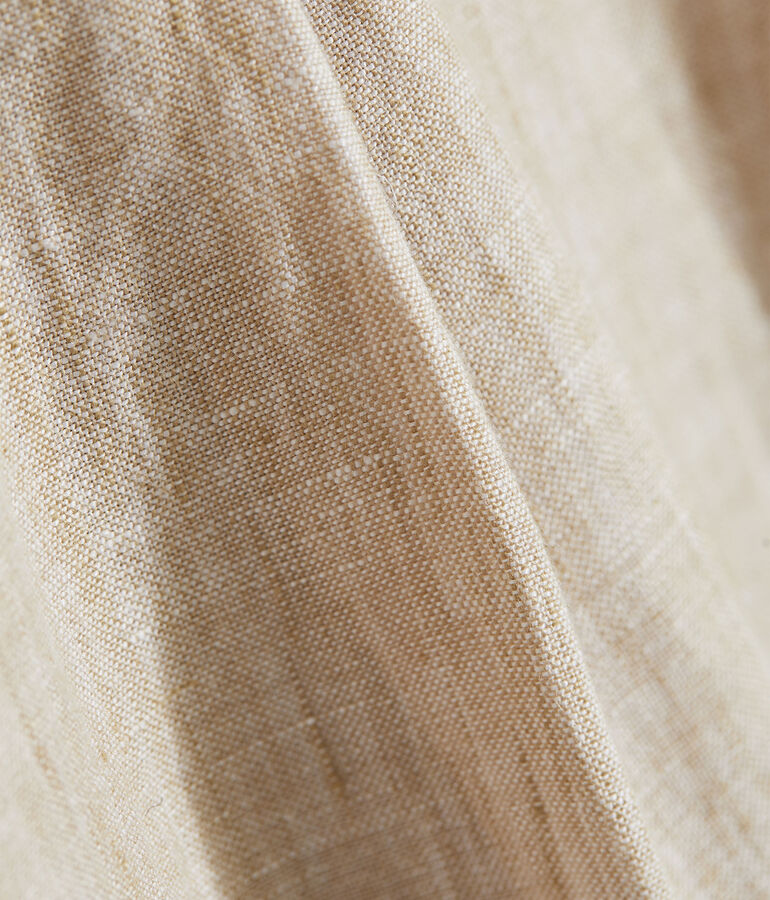 Solid Linen Belted Short