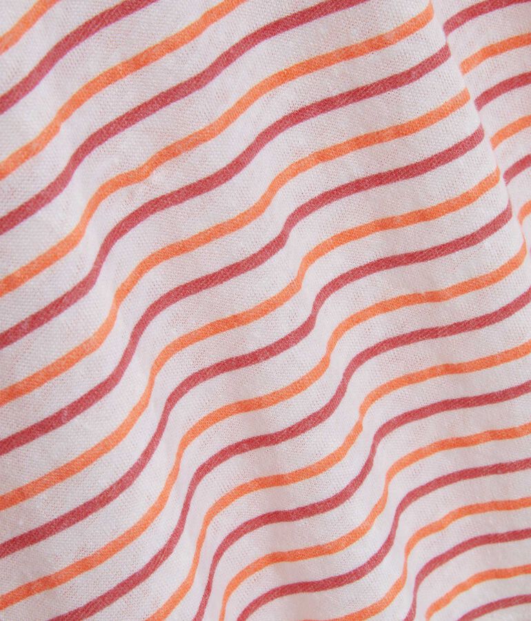 Striped Linen V-Neck Tee