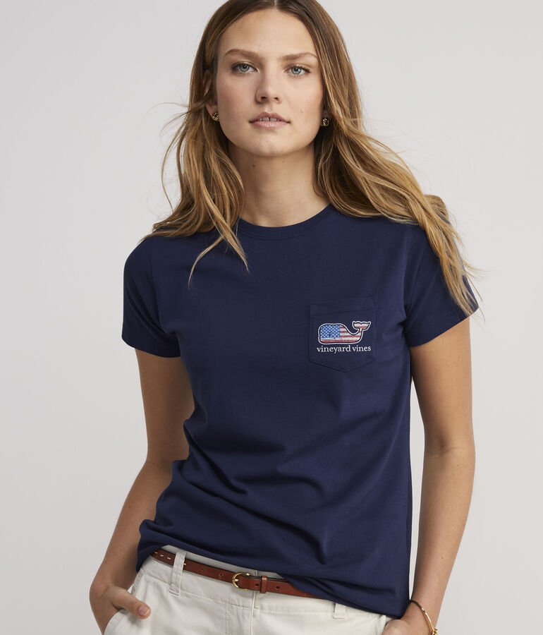 Flag Whale Short-Sleeve Pocket Tee