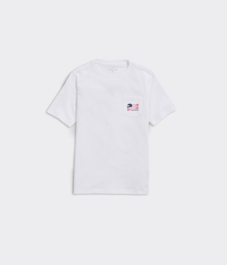 Boys' Lacrosse Flag Short-Sleeve Pocket Tee