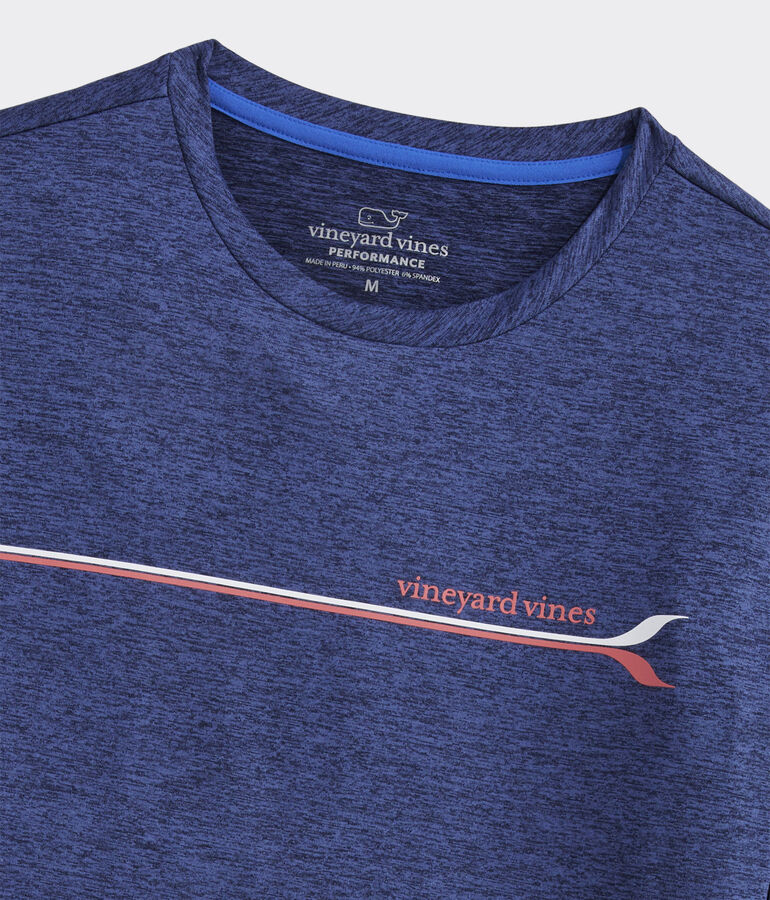 Whale Tail Line Long-Sleeve Harbor Performance Tee