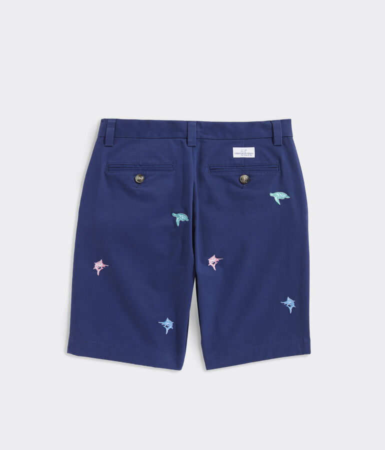 Boys' Embroidered Stretch Breaker Shorts