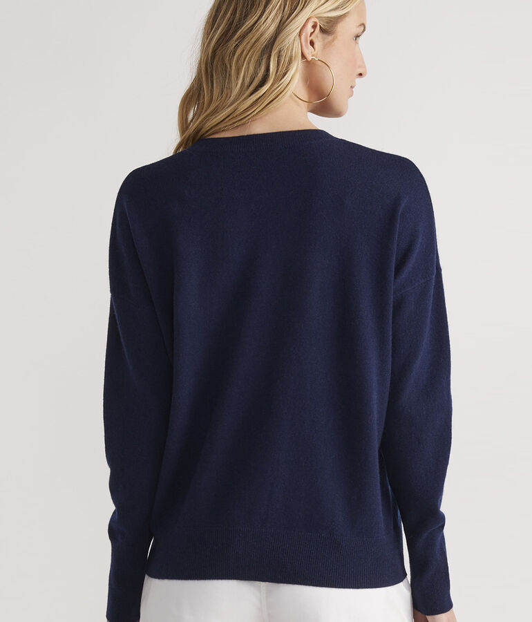 Lobster Intarsia Cashmere Crewneck Sweater