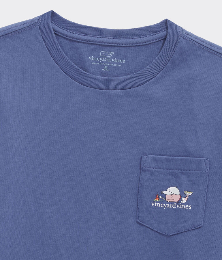 Boys' Glow-In-The-Dark Summer Camp Whale Short-Sleeve Pocket Tee