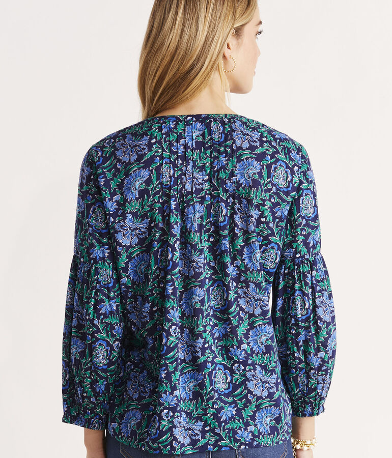 Floral Pleated Top