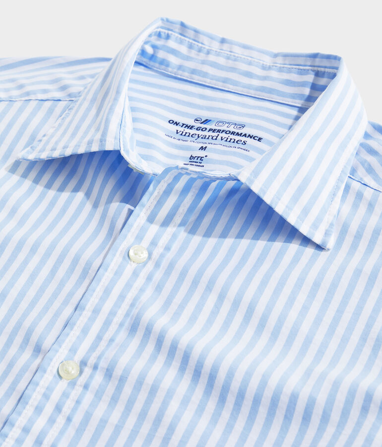On-The-Go brrr Spread Collar Stripe Shirt
