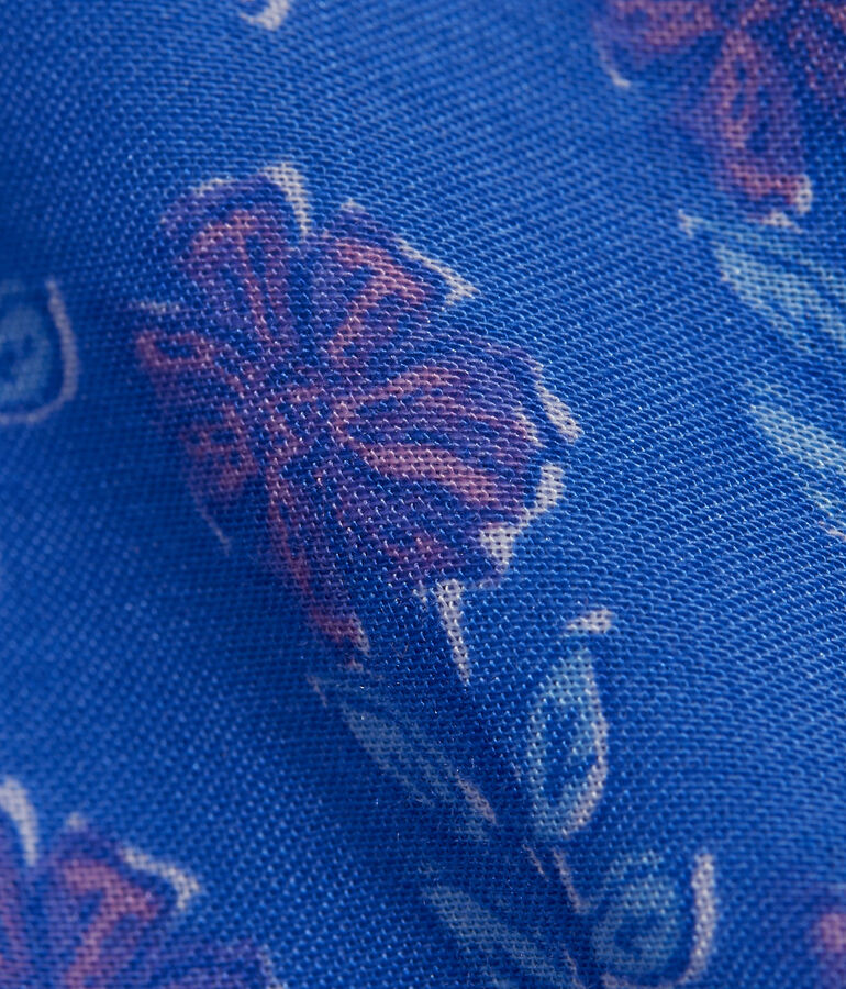 Hydrangea Block Ruffle Dress