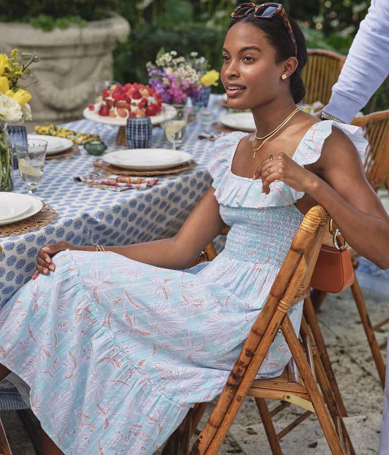 Cay Floral Smocked Midi Dress