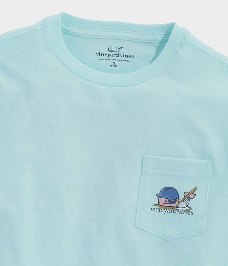 Boys' Baseball Whale Short-Sleeve Pocket Tee