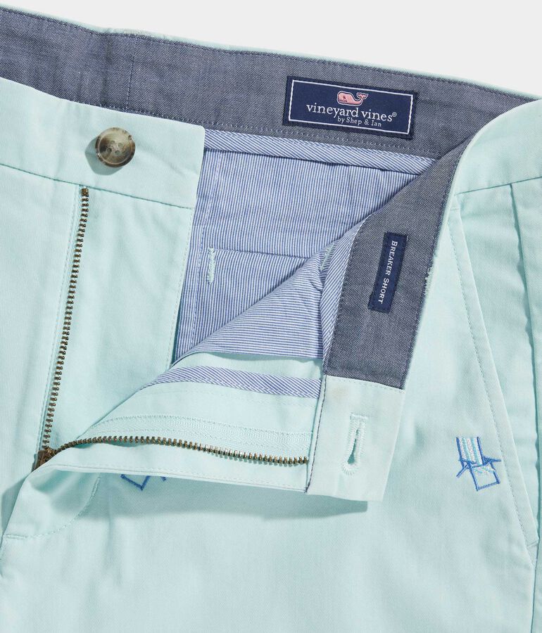 9 Inch Embroidered Stretch Breaker Shorts