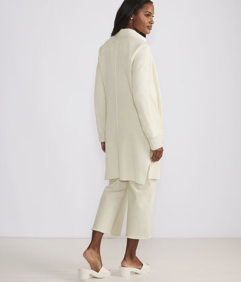 Lightweight Cashmere Open-Front Sweater