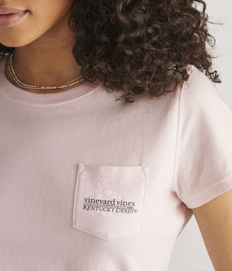 Kentucky Derby Women's Run For The Roses Short-Sleeve Pocket Tee
