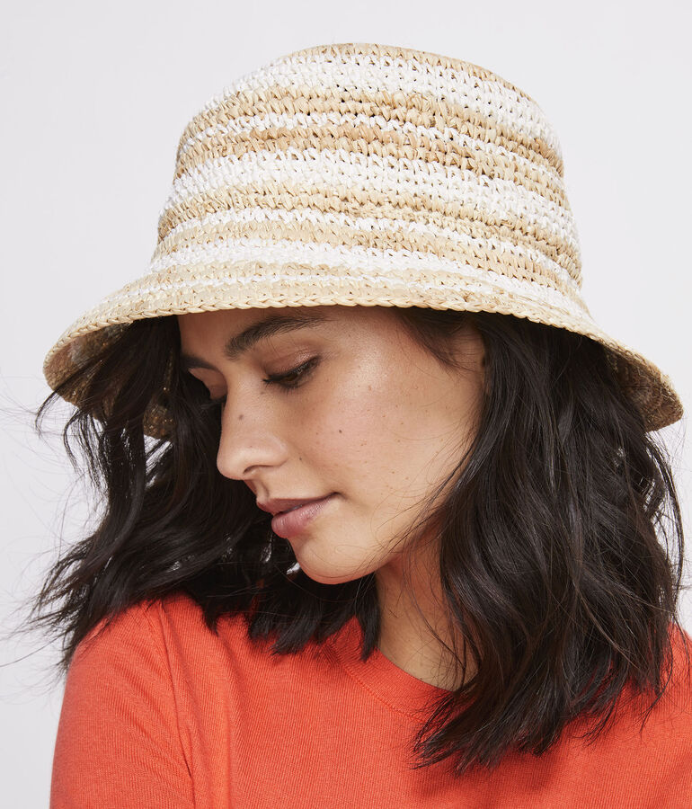 Crochet Raffia Bucket Hat