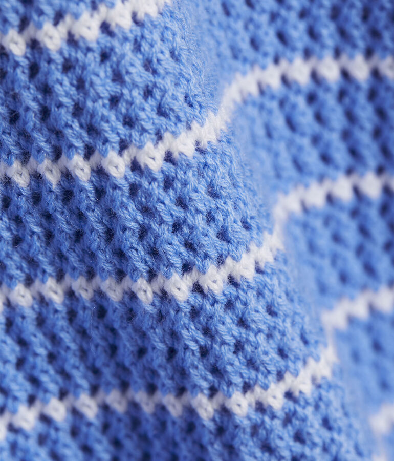 Crochet Stitch Short-Sleeve Polo Sweater