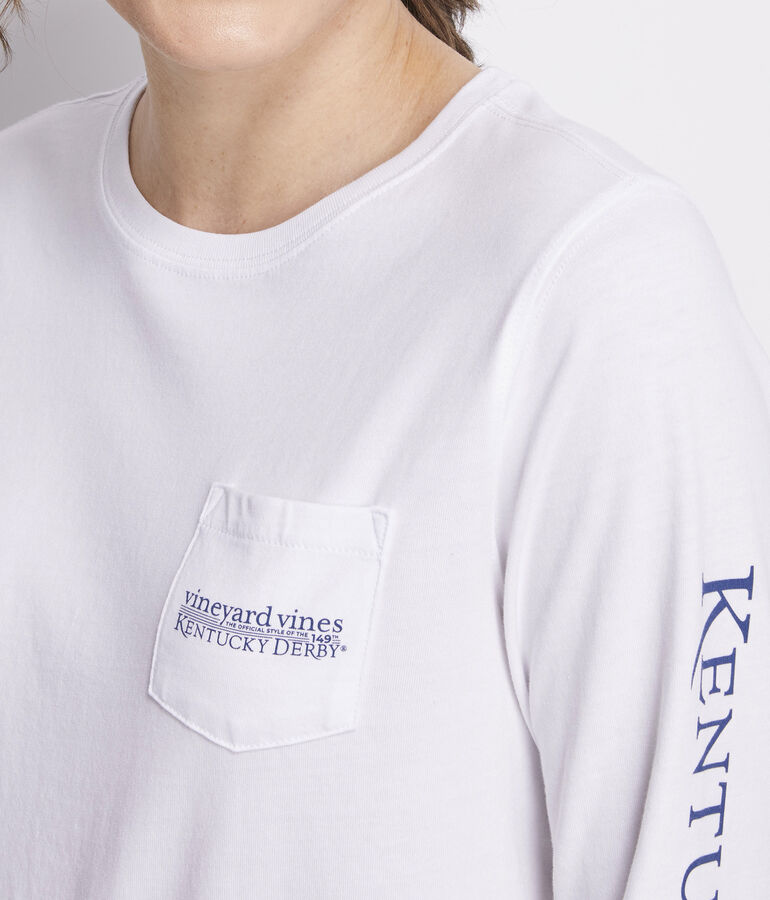 Kentucky Derby Women's Painted Spires Long-Sleeve Pocket Tee