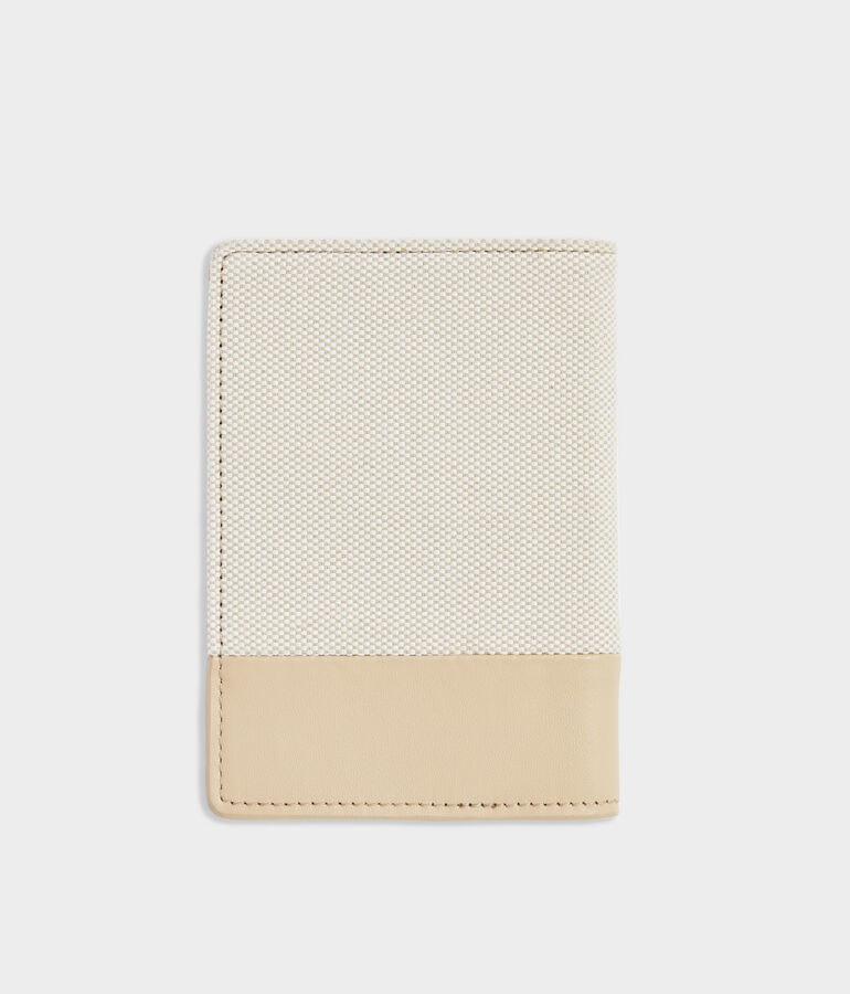 Textured Canvas Passport Holder