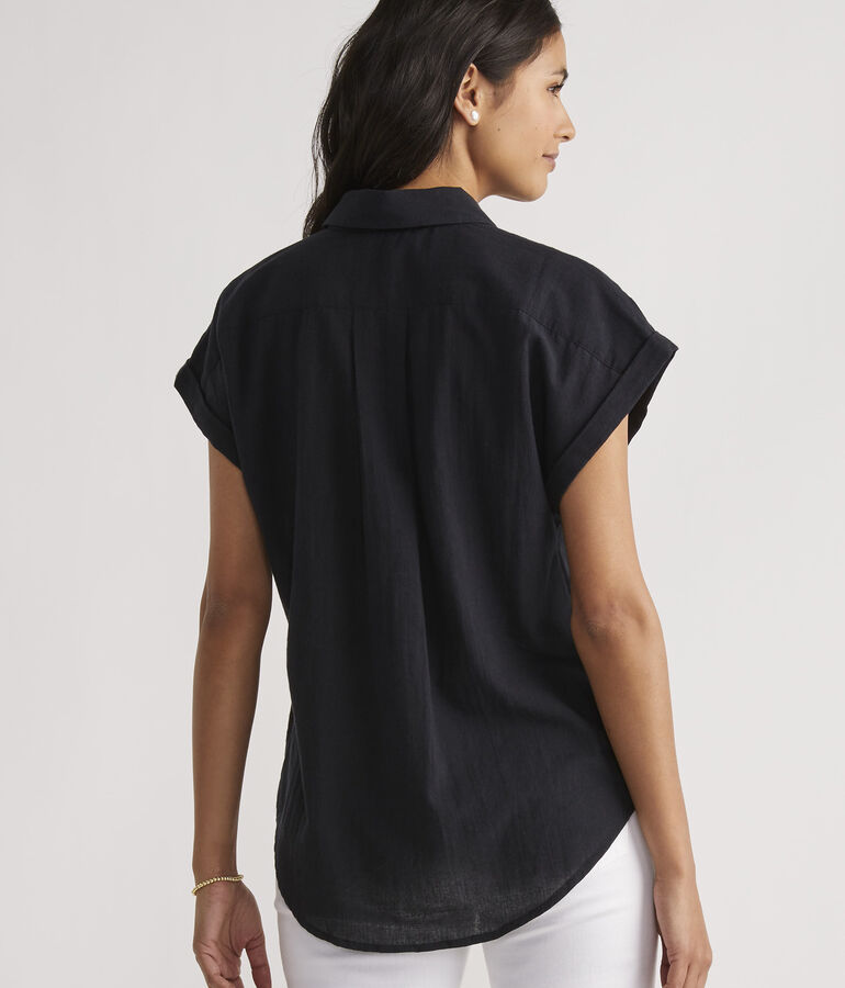 Lightweight Short-Sleeve Button-Down