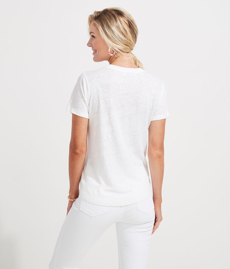 Linen V-Neck Tee