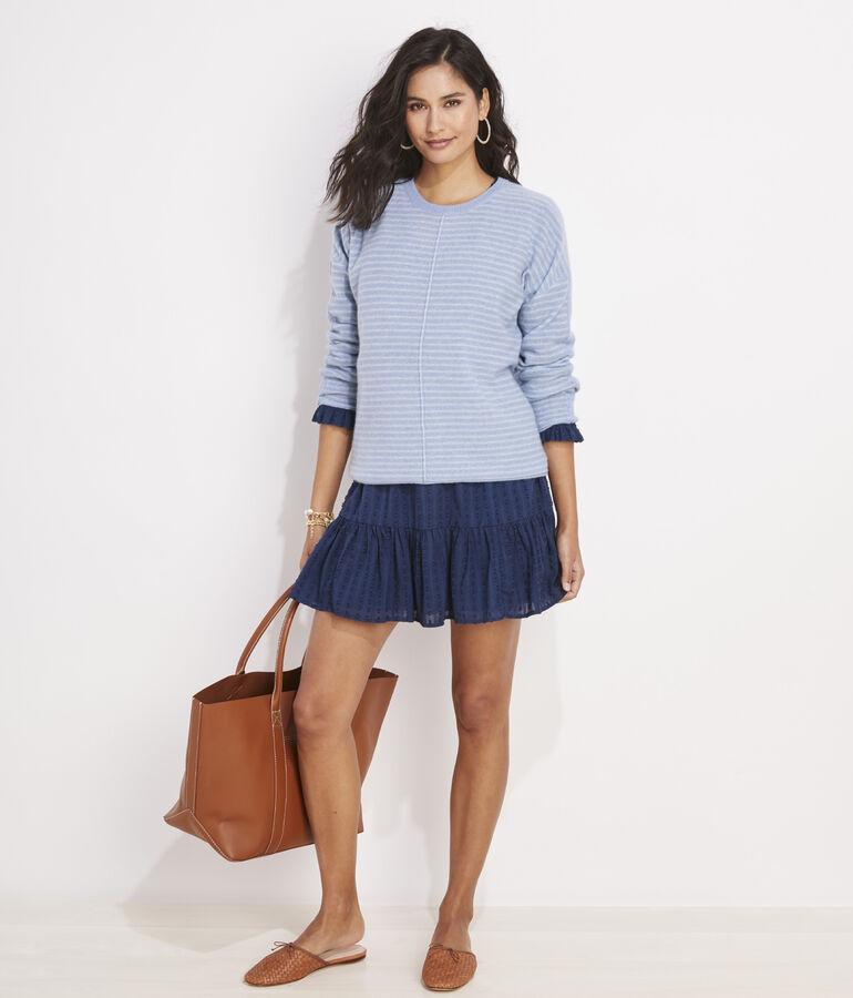 Textured Smocked Wrap Dress