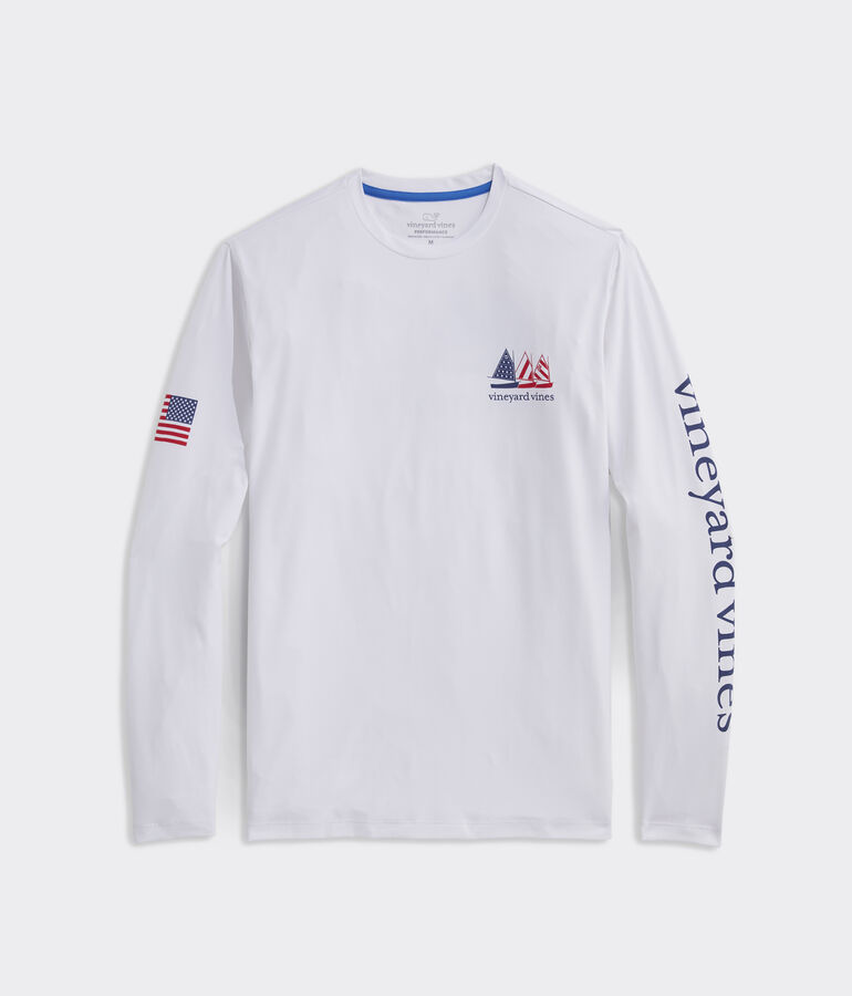 USA Catboats Long-Sleeve Harbor Performance Tee