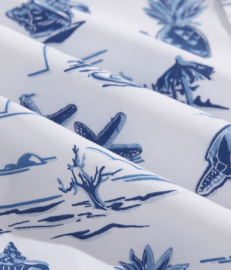 Boys' Stretch Poplin Short-Sleeve Harbour Icons Print Shirt