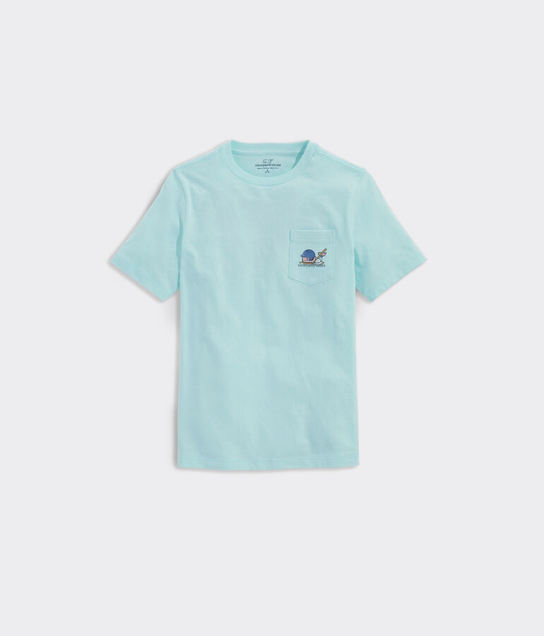 Boys' Baseball Whale Short-Sleeve Pocket Tee