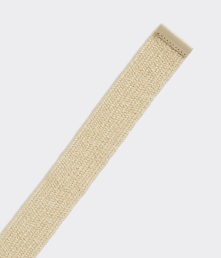 Fringe Buckle Stretch Straw Belt