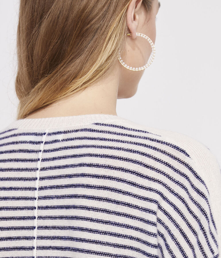 Seaspun Cashmere Striped Crew Sweater