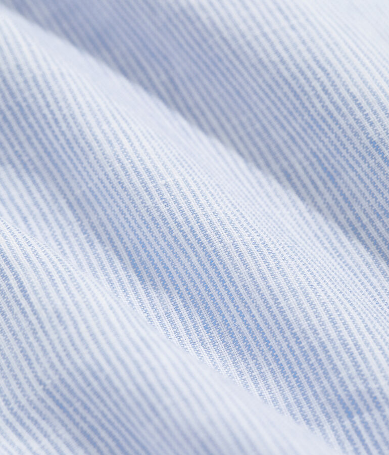 Linen Short-Sleeve Stripe Shirt