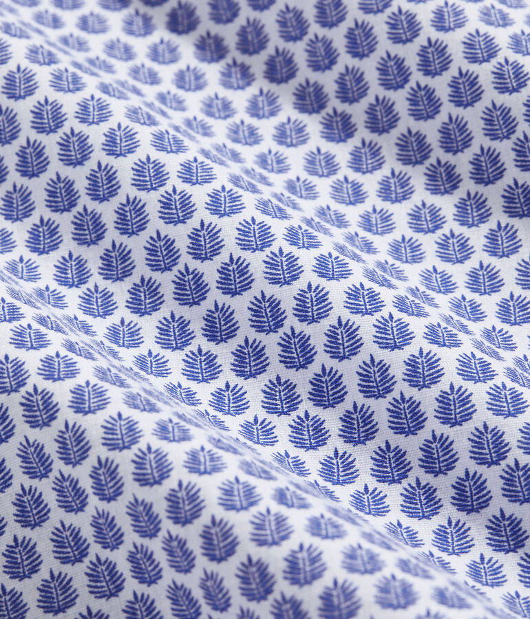 Stretch Cotton Short-Sleeve Palm Leaf Shirt