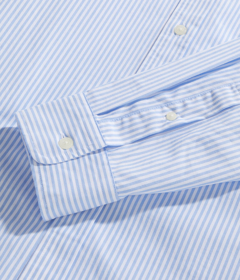 Stretch Poplin Stripe Shirt