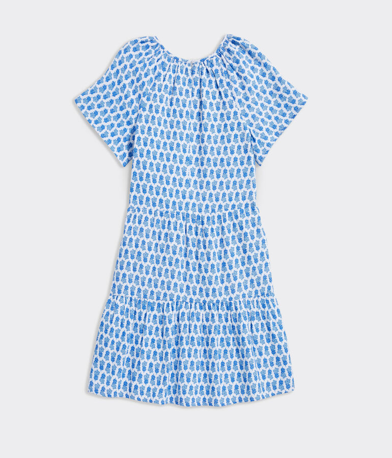 Girls' Printed Seastitch Double Gauze Dress