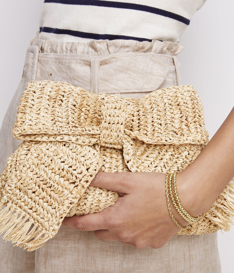 Raffia Bow Clutch