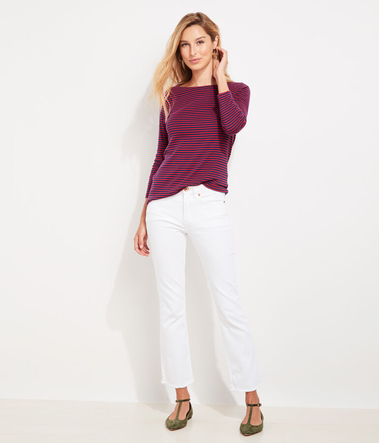 Kick Flare Jamie High-Rise White Jeans