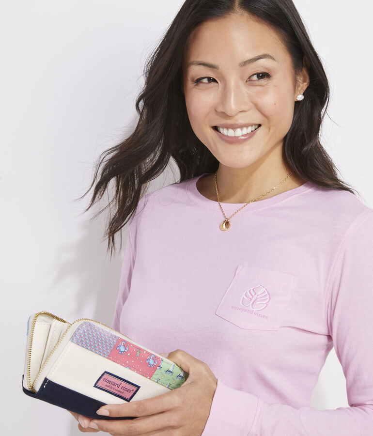 Patchwork Zip Wallet