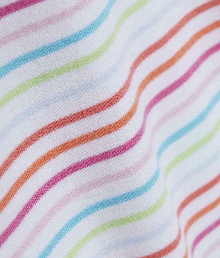 Striped Short-Sleeve Crewneck Simple Tee