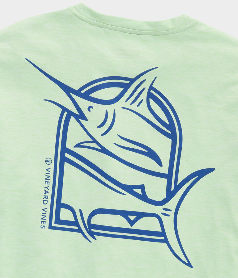 Marlin Outline Long-Sleeve Harbor Performance Tee