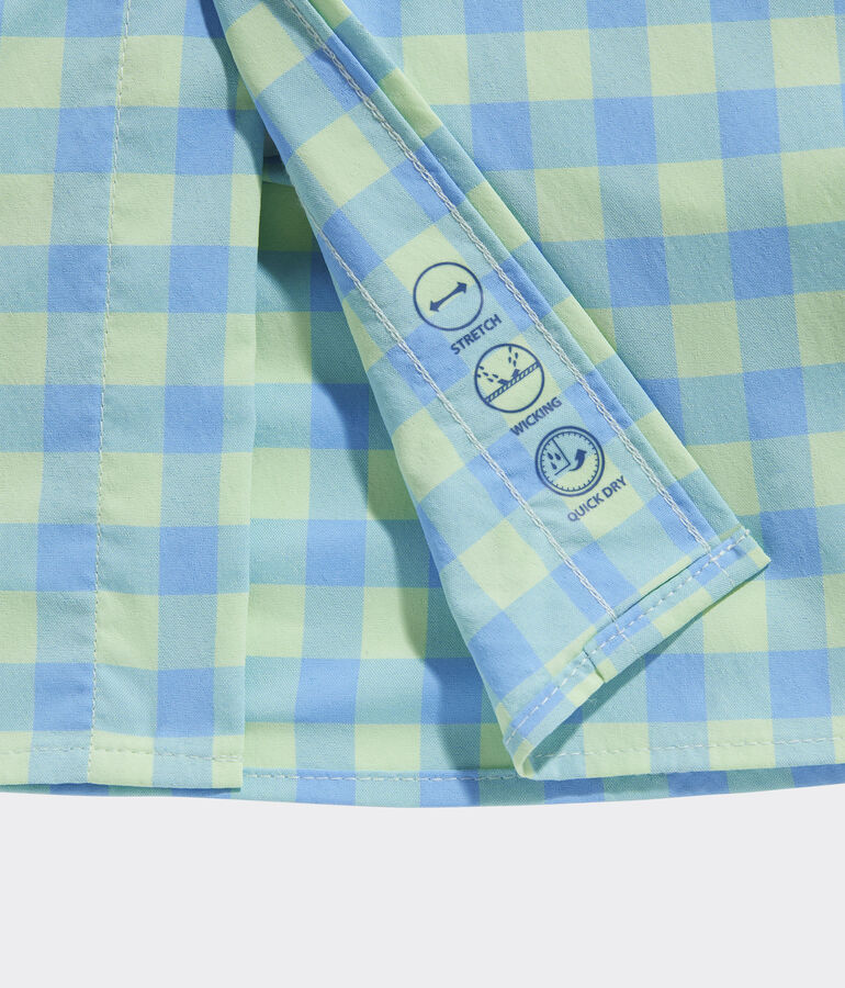 On-The-Go Lightweight Gingham Shirt