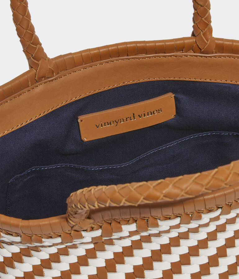 Mini Woven Leather Tote