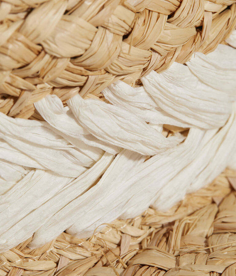 Chevron Trim Straw Fedora