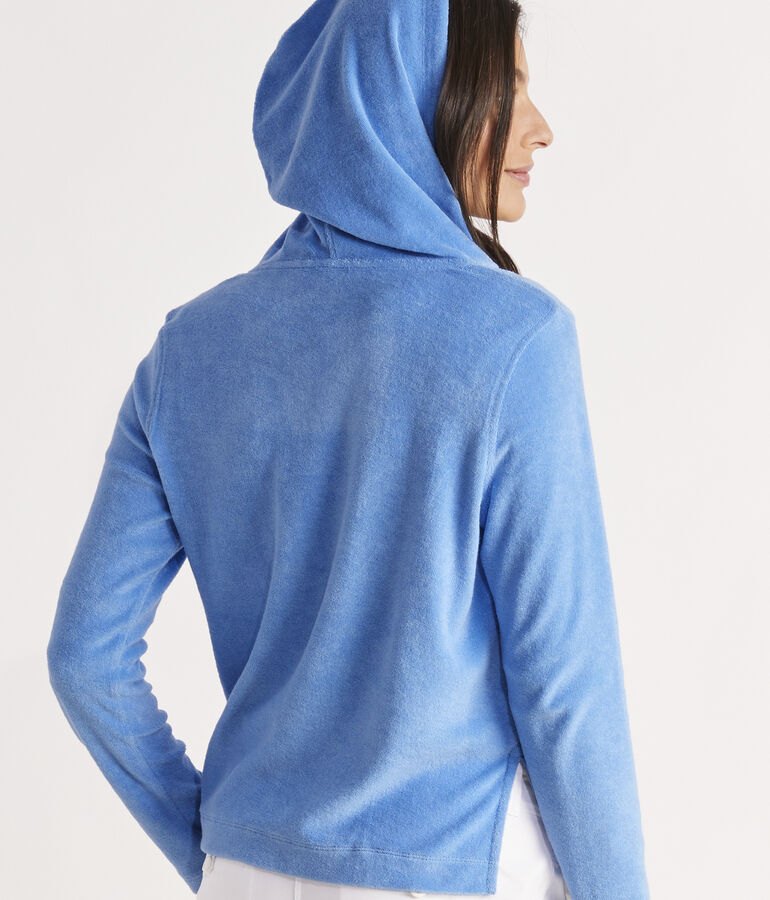 Terry Towel Hoodie with Tassles