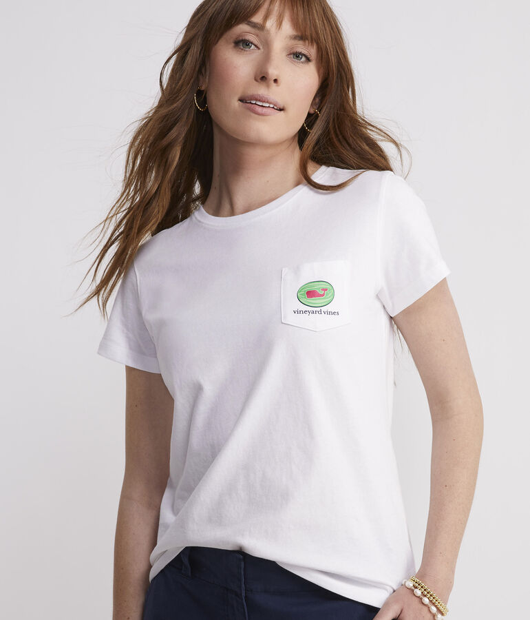Watermelon Whale Short-Sleeve Pocket Tee