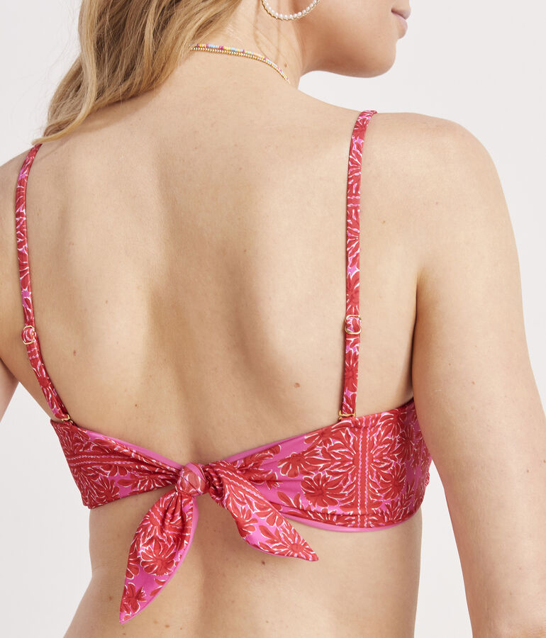 Scarf Print Bandeau Top
