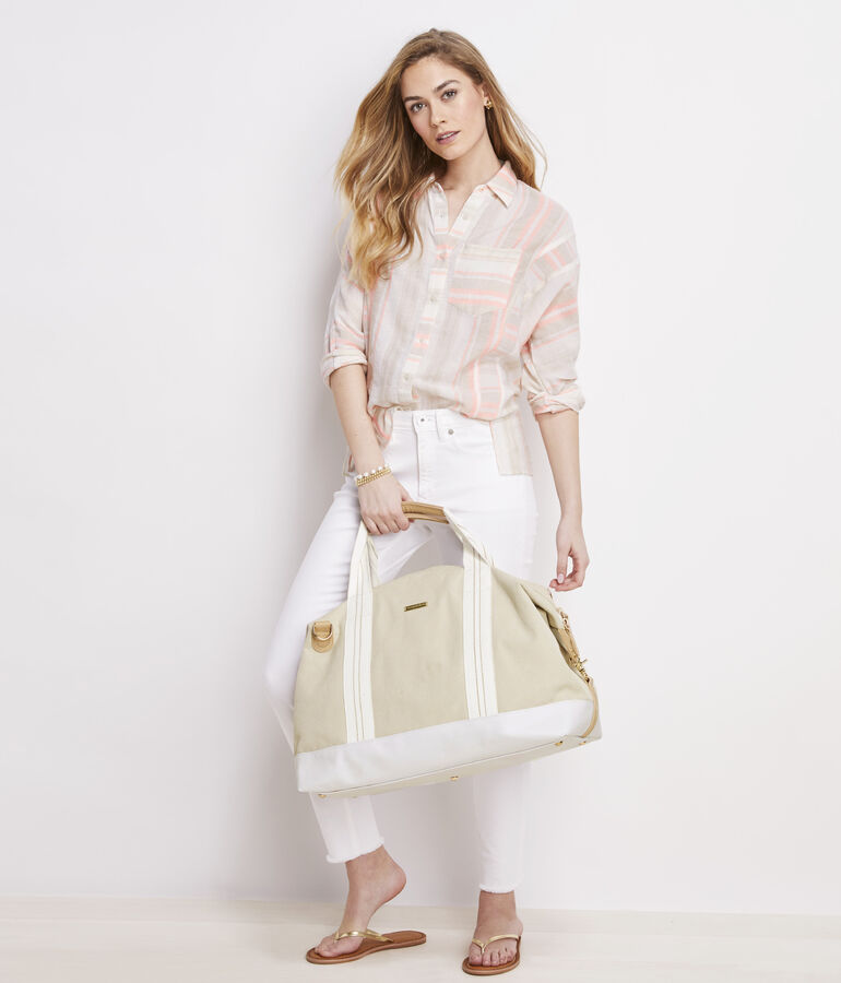 Textured Canvas Weekender