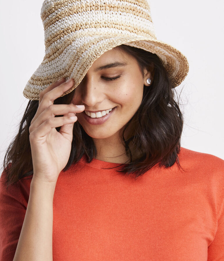 Crochet Raffia Bucket Hat