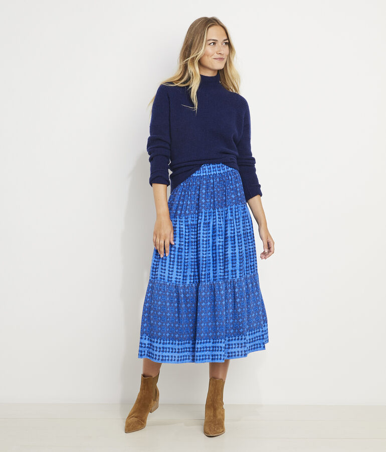 Seaspun Cashmere Waffle Mock Neck Sweater