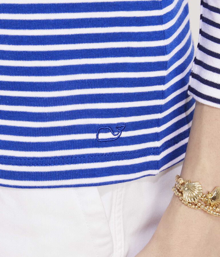 Party Stripe Boatneck Simple Tee