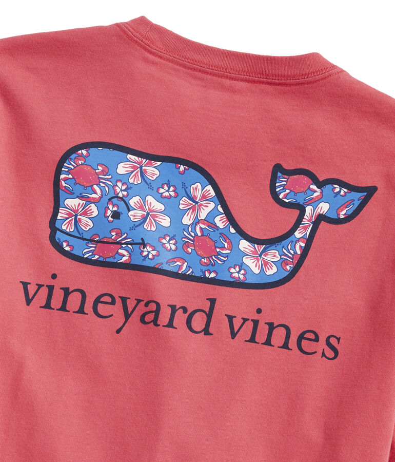 Boys' Vintage Chappy Crab Whale Fill Short Sleeve Pocket Tee