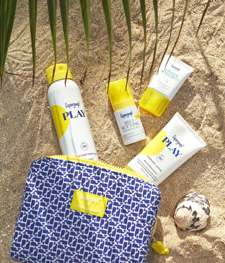 Supergoop! X vineyard vines Feel-Good SPF Favorites Kit