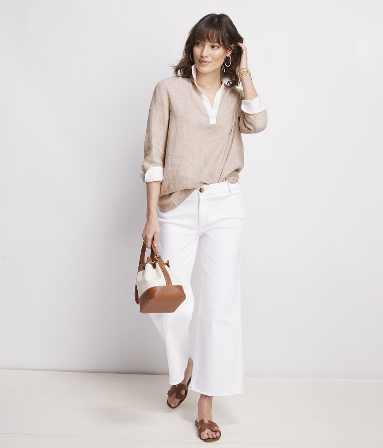 Contrast Linen Lucaya Tunic